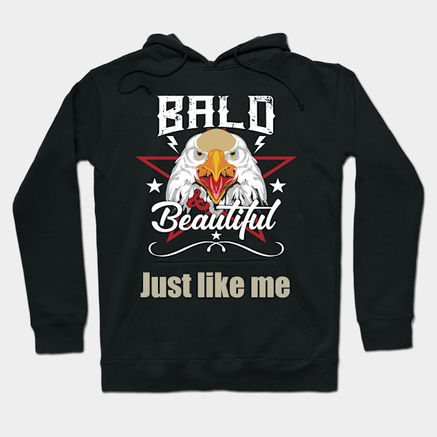 Bald and beautiful Hoodie by BishBashBosh